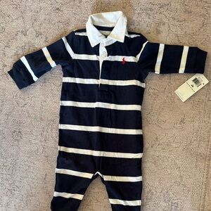 Ralph Lauren NWT Navy and White Striped One Piece